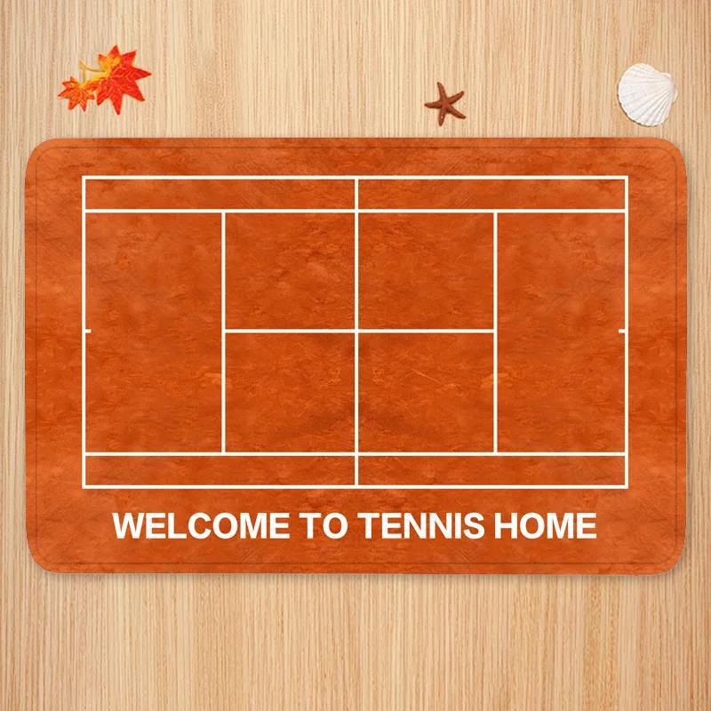 Badminton Anime - Sport-Thementeppich, Matte, Tennis, Badminton, Hofmuster, Willkommenstext,