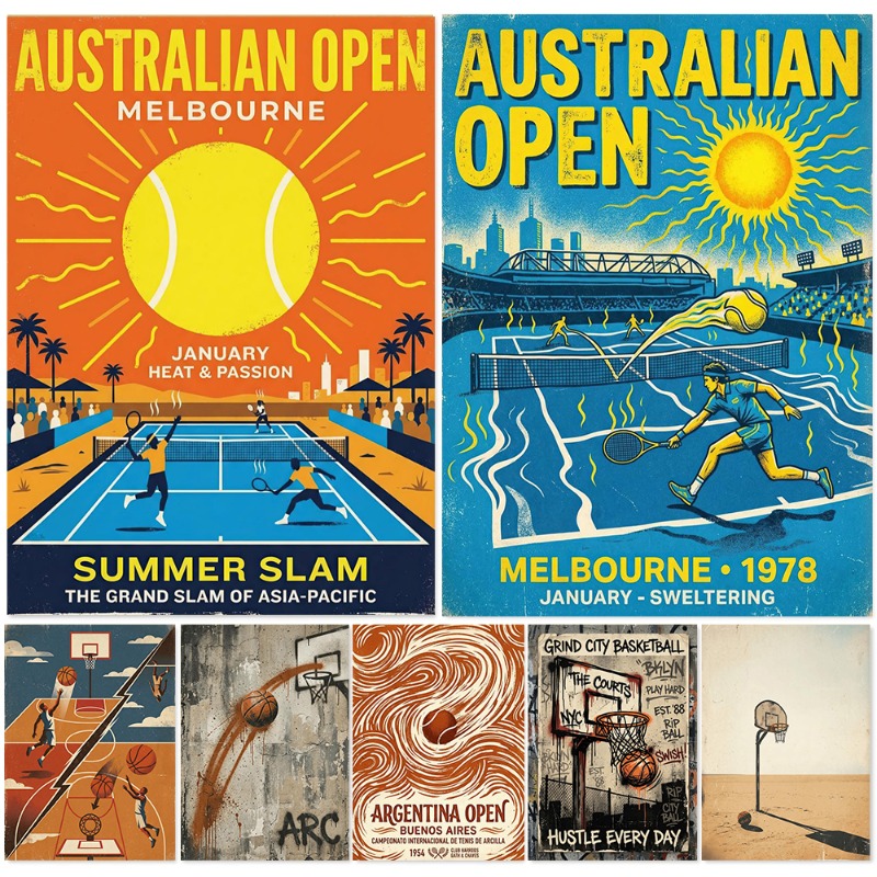 Badminton Quotes - Vintage Tennis Basketball Wandkunst Retro Urban