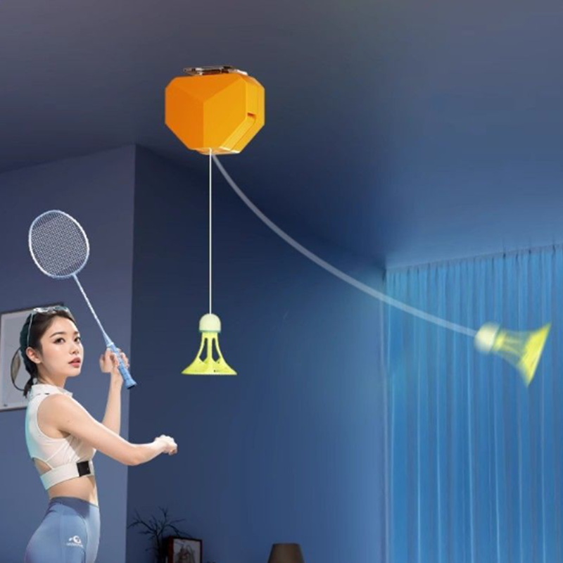 Badminton Rebound Trainer - Verstellbarer Badminton-Trainer mit Rückprallfunktion Einzel-Übungsgerät für