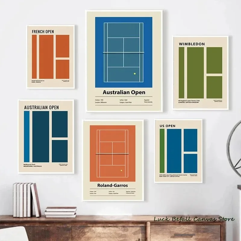 Badminton Quotes - Minimalistische Tennis Grand Slam Poster Australische