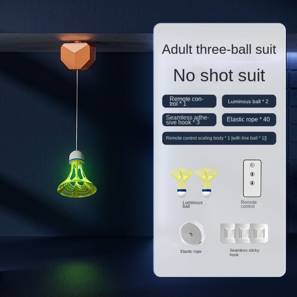 Badminton Rebound Trainer - 1 Set Elektrischer Badminton-Trainingspartner mit Rückprallfunktion