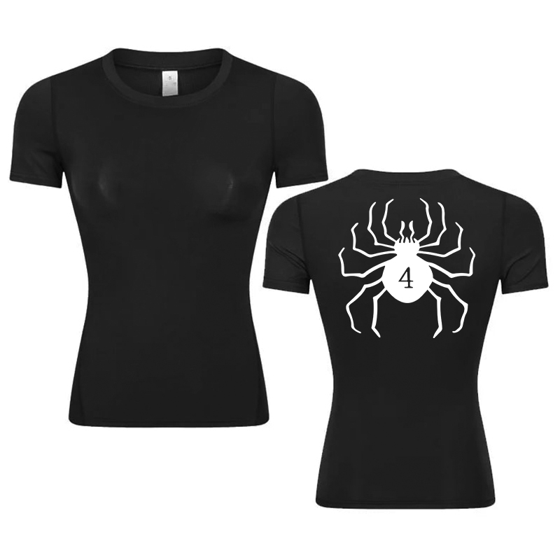 T Shirt Dry Fit - Kompressionsshirt mit Grafikdruck für Damen, Sommer,